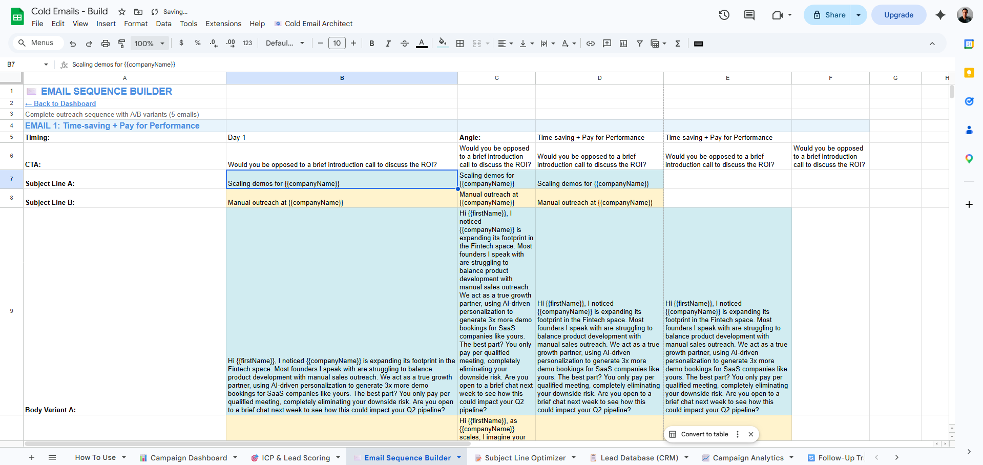 Email Sequence Builder